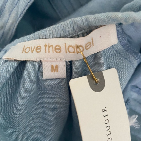 Love The Label Anthropologie Blue Denim Chambray nightgown cutout dress - Picture 14 of 14